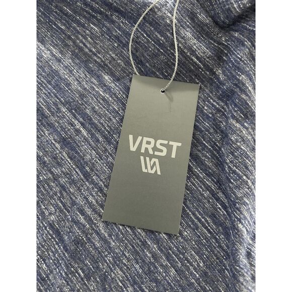 VRST Men’s Heathered Navy Lightweight Performance Hoodie Long Sleeve Stretch Top - Picture 8 of 8
